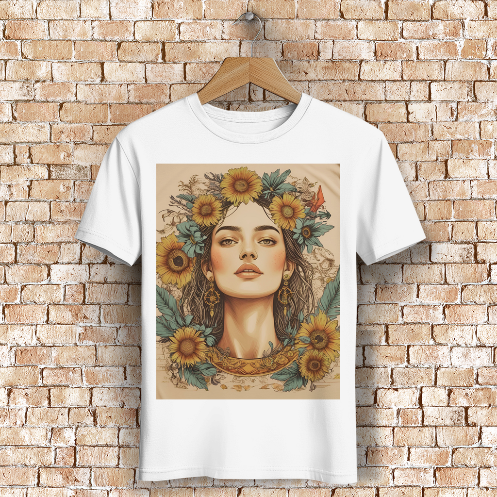 Man Premium Bio T-Shirt Faded Flowergirl