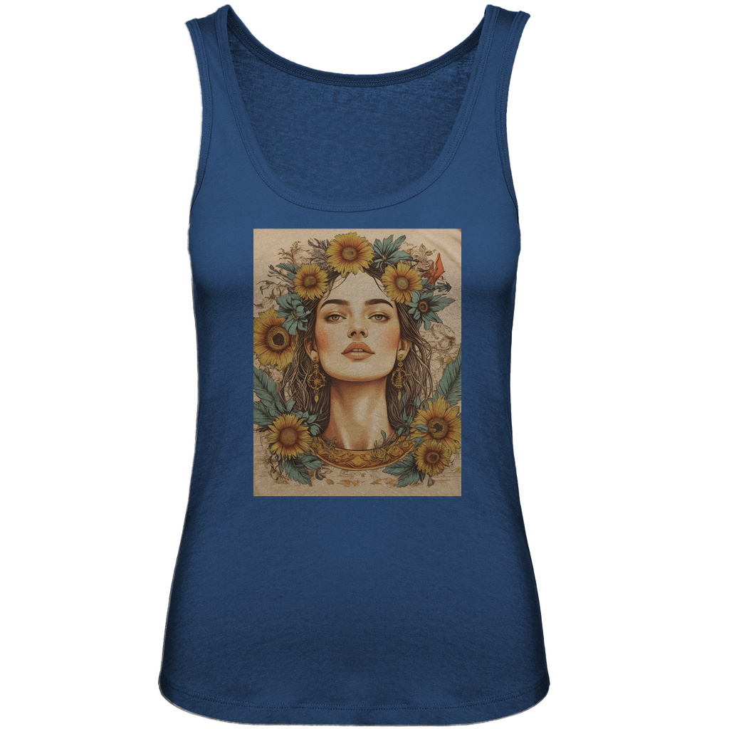 Femme Premium Organic Tank Top Faded Flowergirl