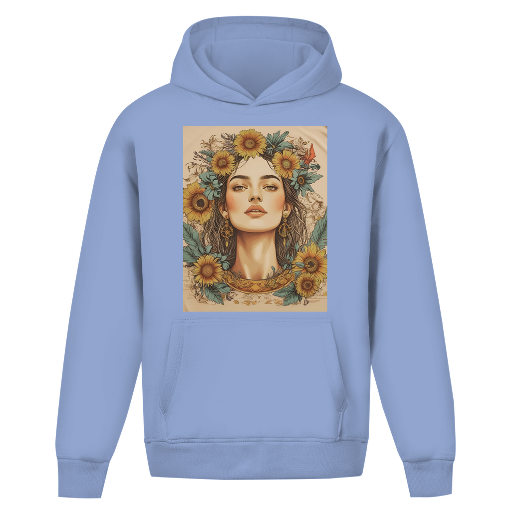 Oversize Hoodie Ohne Kordel Faded Flowergirl