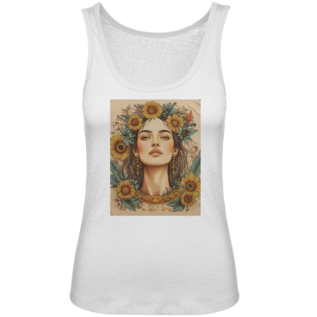 Femme Premium Organic Tank Top Faded Flowergirl