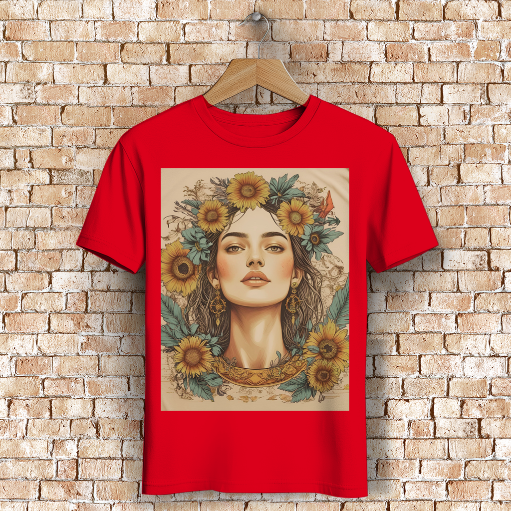 Man Premium Bio T-Shirt Faded Flowergirl