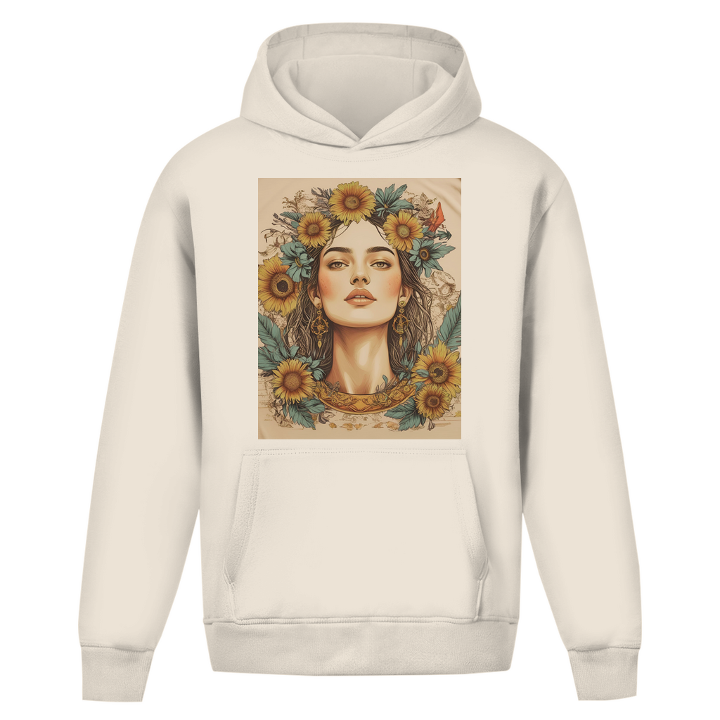 Oversize Hoodie Ohne Kordel Faded Flowergirl