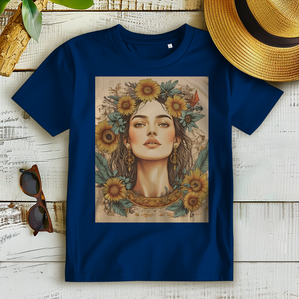 Femme Premium Bio T-Shirt Faded Flowergirl