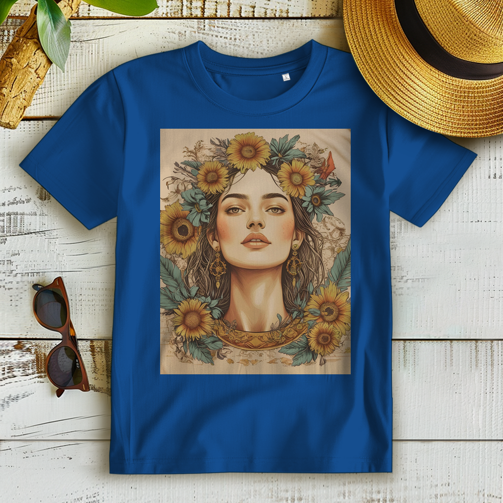 Femme Premium Bio T-Shirt Faded Flowergirl