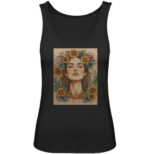 Femme Premium Organic Tank Top Faded Flowergirl