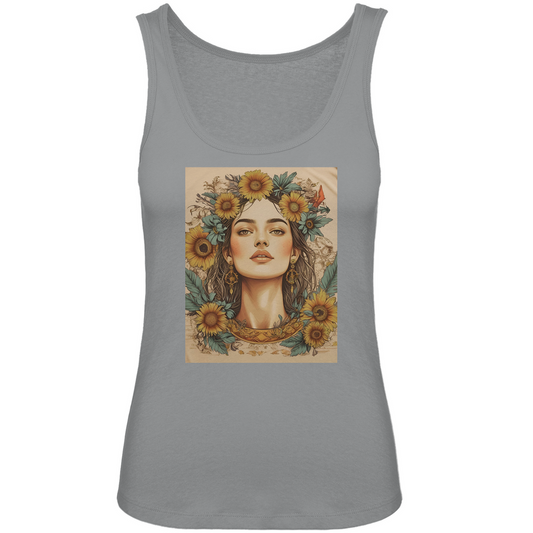 Femme Premium Organic Tank Top Faded Flowergirl