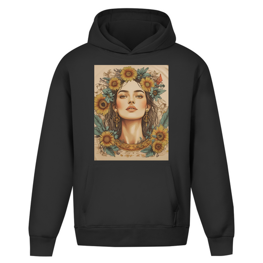 Oversize Hoodie Ohne Kordel Faded Flowergirl