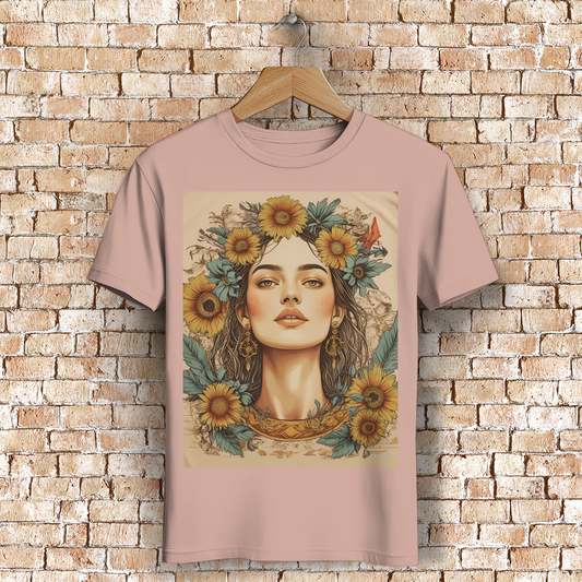Man Premium Bio T-Shirt Faded Flowergirl