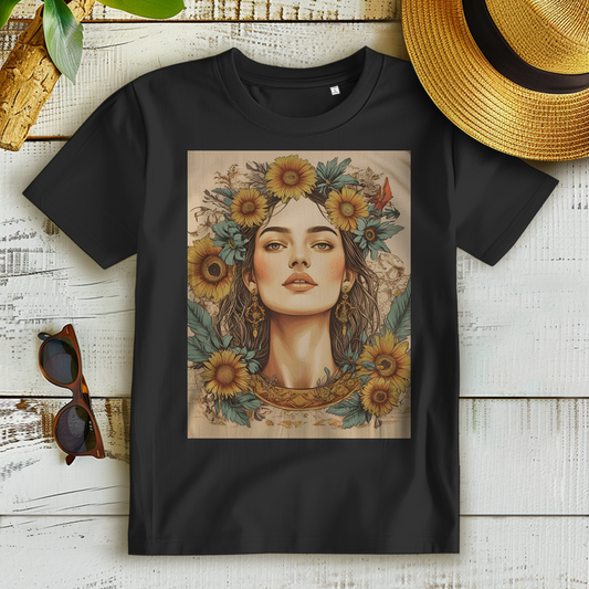 Femme Premium Bio T-Shirt Faded Flowergirl