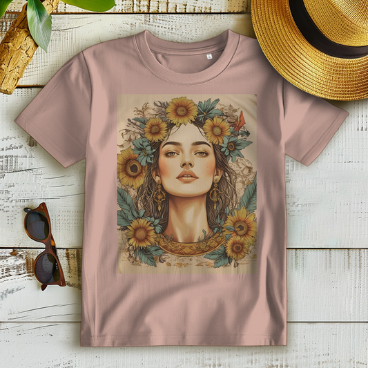 Femme Premium Bio T-Shirt Faded Flowergirl