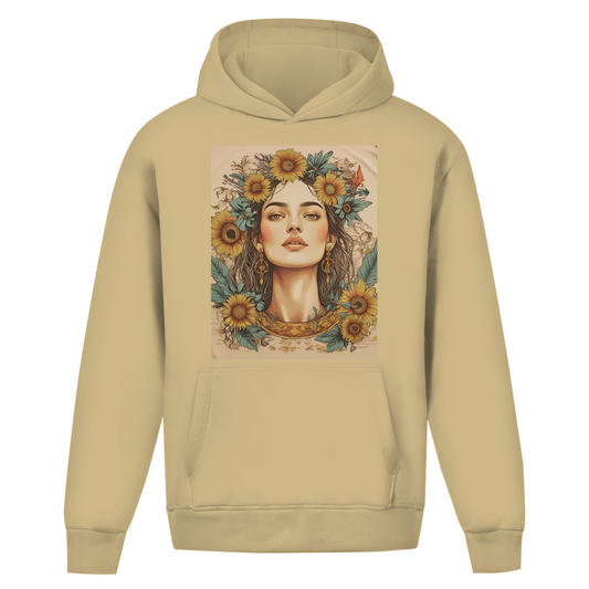 Oversize Hoodie Ohne Kordel Faded Flowergirl