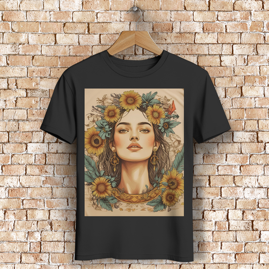 Man Premium Bio T-Shirt Faded Flowergirl